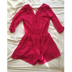 Hot pink romper